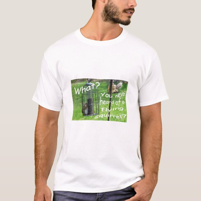 Camiseta O alimentador do pássaro da prova do esquilo (Frente)