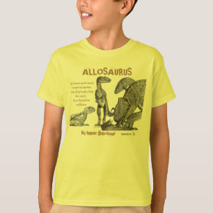Camiseta O Allosaurus meu dinossauro interno caçoa a camis
