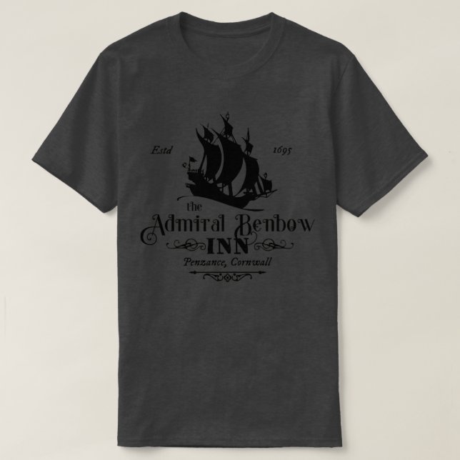 Camiseta O Almirante Benbow Inn da Ilha do Tesouro (Frente do Design)