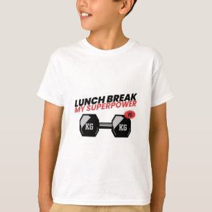 Camiseta O Almoço É O Meu Almoço Da Escola De Superpotência