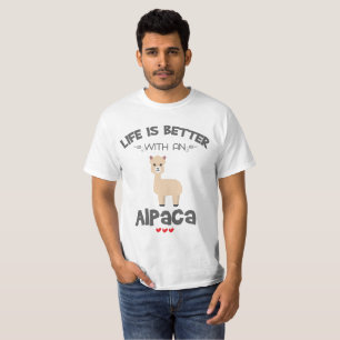 Camiseta O Alpaca Lover Dift Life É Melhor Com Um Alpaca Gi