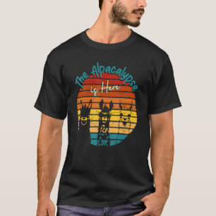 Camiseta O Alpacalypse Está Aqui, Vintage Animal Alpaca Diz