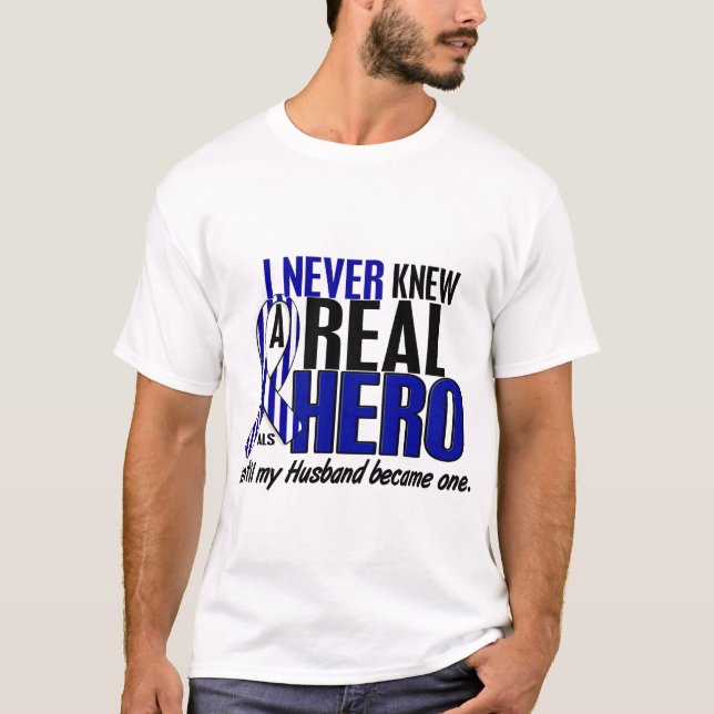 Camiseta O ALS nunca conheceu um marido do herói 2 (Frente)