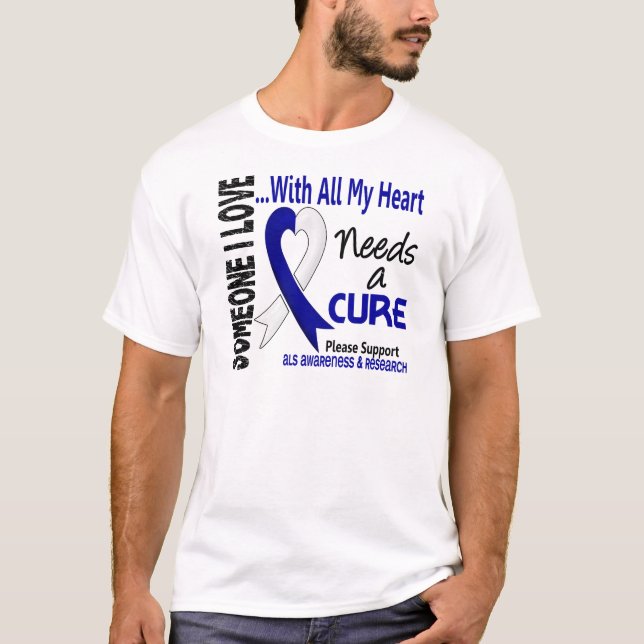 Camiseta O ALS precisa uma cura 3 (Frente)