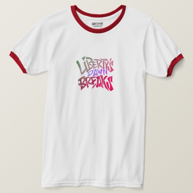 Camiseta O amanhecer da liberdade (Frente do Design)