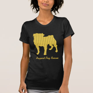 Camiseta O amarelo do salvamento do Pug do apoio dos amigos