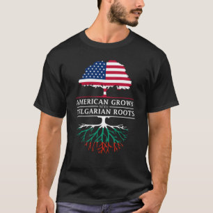 Camiseta O americano crescido com búlgaro enraíza  