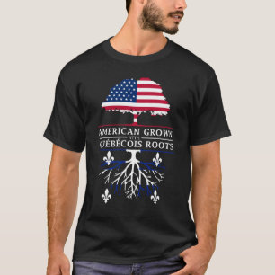 Camiseta O americano crescido com Quebecois enraíza
