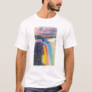 Camiseta O americano e a ferradura caem no crepúsculo