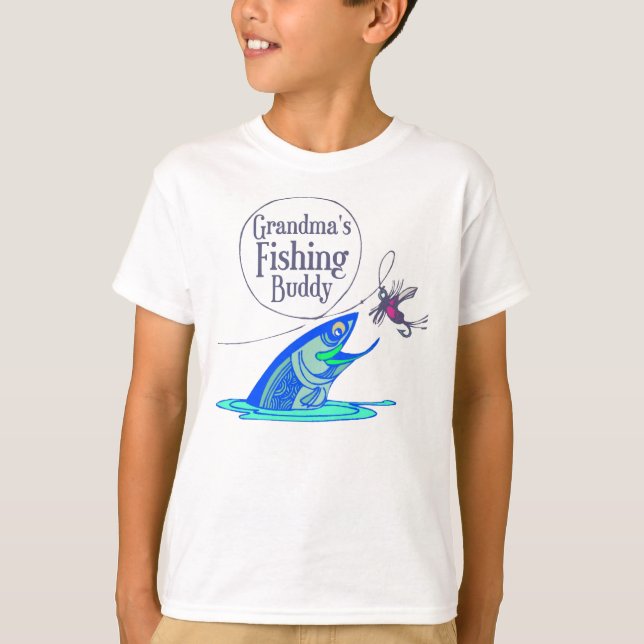 Camiseta O amigo da pesca da avó caçoa t-shirt (Frente)