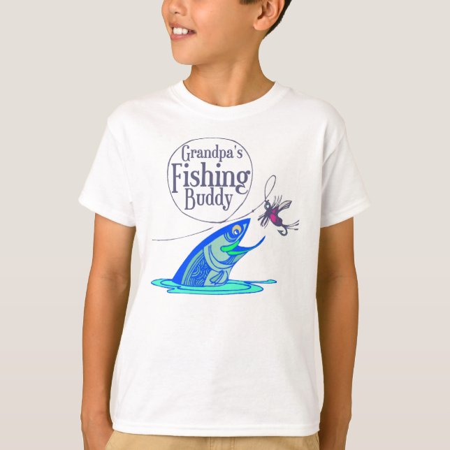 Camiseta O amigo da pesca do vovô caçoa t-shirt (Frente)