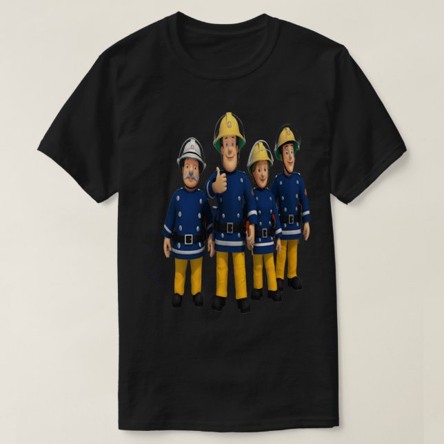 Camiseta O Amo Oferece aos Bombeiros Cartoons a Criança Sam (Frente do Design)