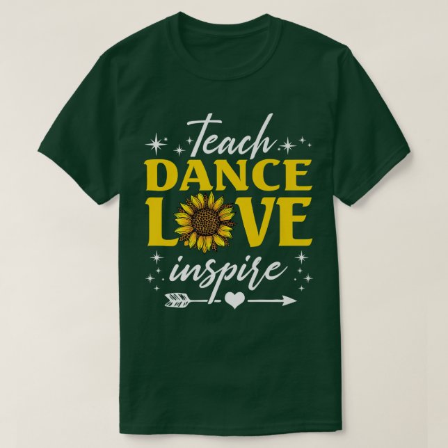 Camiseta O Amor À Dança De Ensino Inspira O Prêmio Leopardo (Frente do Design)