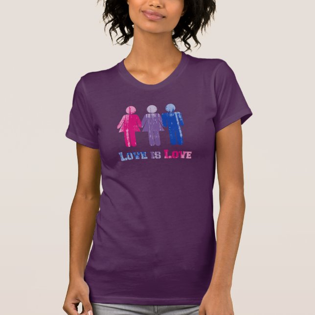 Camiseta O amor bissexual é amor afligido (Frente)
