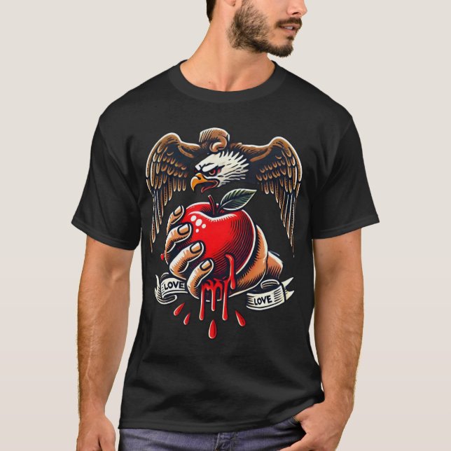 Camiseta O Amor de Águia" (Frente)