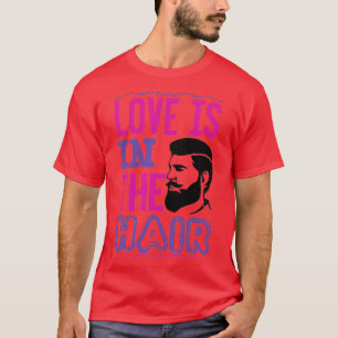 Camiseta O amor de barbeiro está no cabelo 2