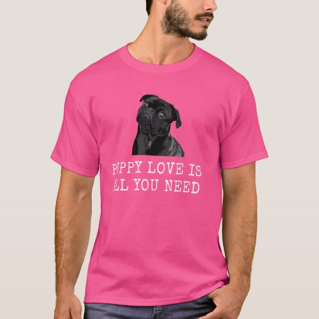 Camiseta O Amor De Cachorro É Tudo Que Você Precisa De Pai  (Frente)