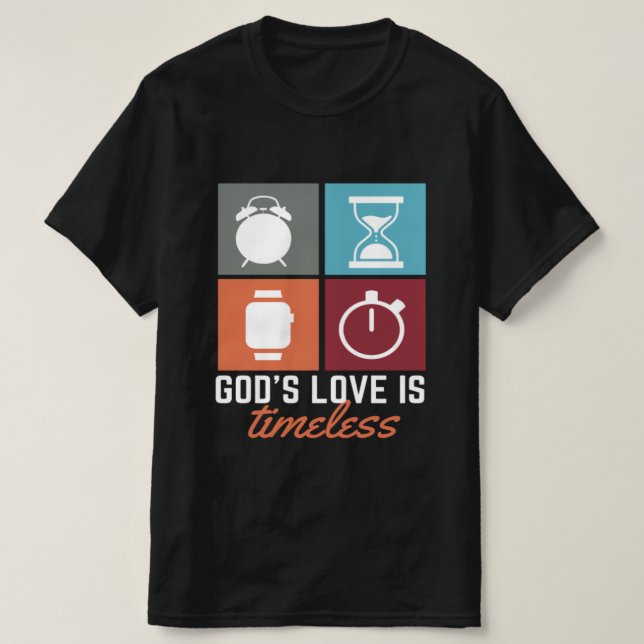 Camiseta O amor de Deus é a camiseta-cristã-Eterno (Frente do Design)