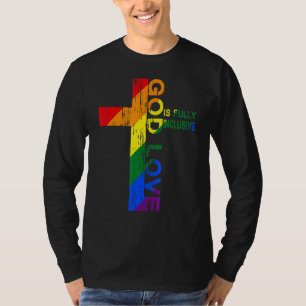 Camiseta O amor de Deus é Jesus cristão totalmente inclusiv