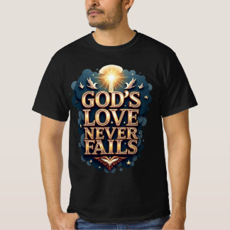 Camiseta O amor de Deus nunca falha (T-Shirt de curta distâ