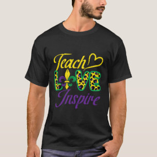 Camiseta O Amor De Ensinador Leopard Inspira Professora Mar