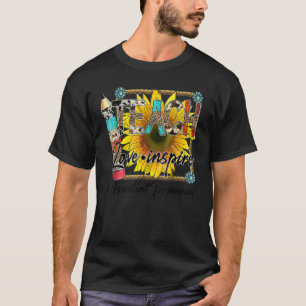 Camiseta O Amor De Ensino Inspire De Volta Para O Assistent