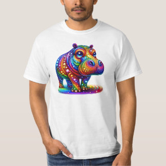 Camiseta O amor de Hippo em cores do arco-íris: para pais o