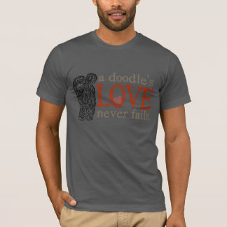 Camiseta O amor do Doodle nunca falha - Goldendoodle preto