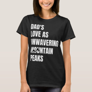Camiseta O amor do pai como picos de montanhas inabaláveis