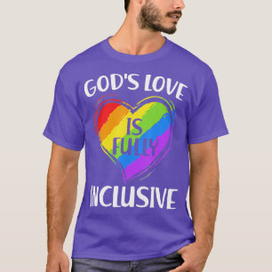 Camiseta O amor dos deuses é um orgulho gay cristão inclusi