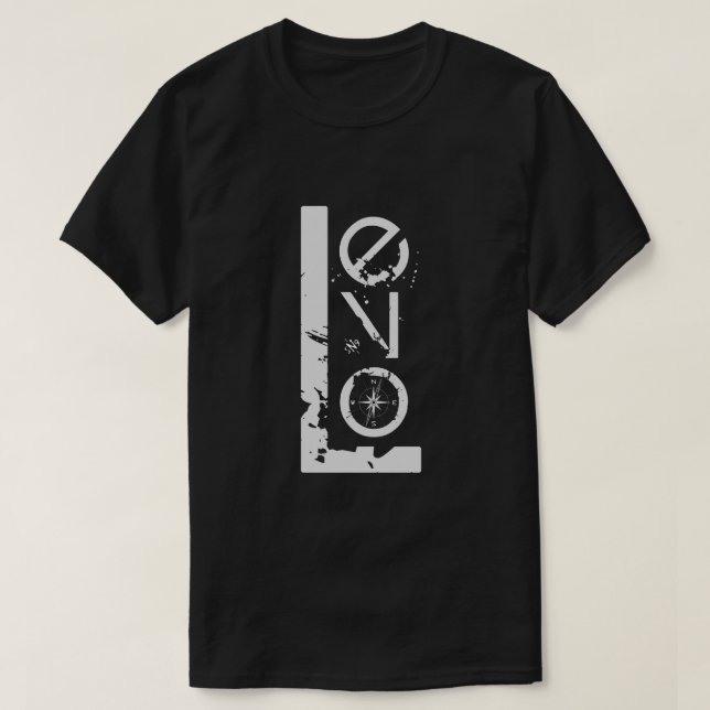 Camiseta O amor é a bússola v2 (Frente do Design)