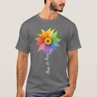 Camiseta O amor é amor amigos Girassol