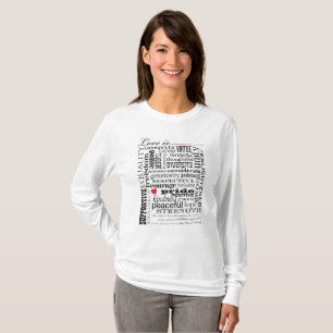 Camiseta O amor é amor, matéria das palavras