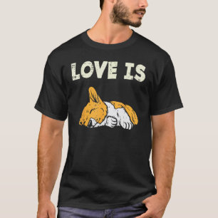 Camiseta O Amor É Corgi Galês Animal Fofo Amante de Cachorr