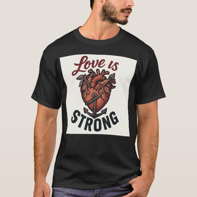 Camiseta O AMOR é Forte engraçado (Frente)
