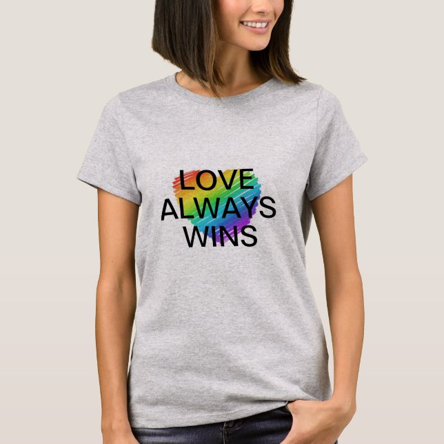 Camiseta O amor é igual comemora a igualdade do casamento (Frente)