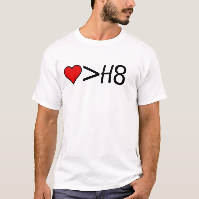 Camiseta O amor é maior do que o ódio (Frente)