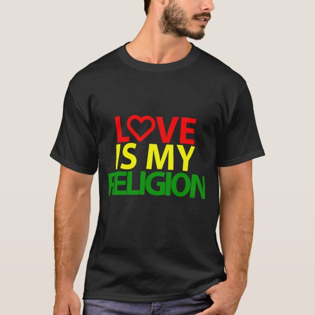Camiseta O amor é minha religião (Frente)