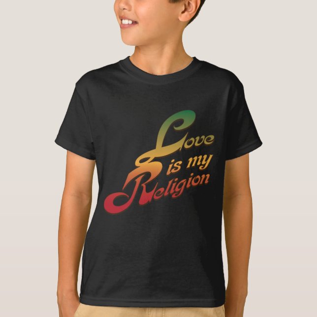 Camiseta O amor é minha religião (Frente)