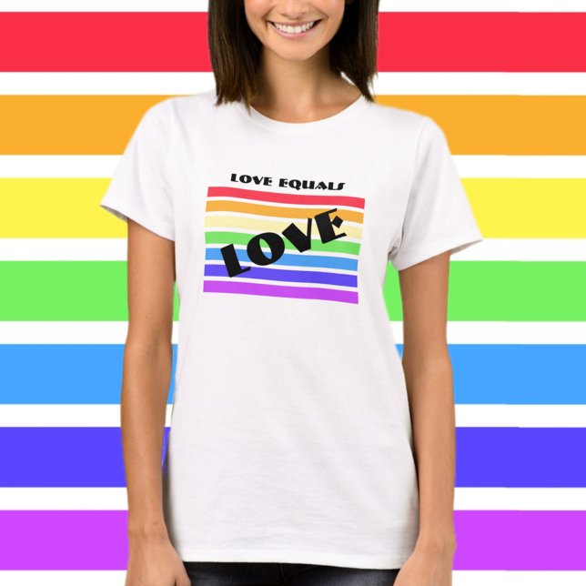 Camiseta O amor é o amor do arco-íris (Criador carregado)