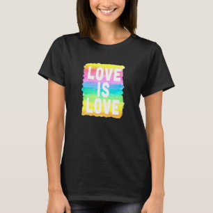 Camiseta O Amor É O Amor Lgbt Pastel Rainbow Graphic