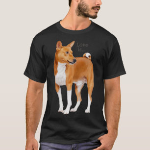 Camiseta O Amor É O Cachorro Basenji Mãe Pai Puppy Pet Va