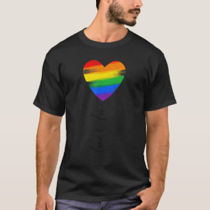 Camiseta O Amor É O Coração O Orgulho Arco-Íris Gay Homosse