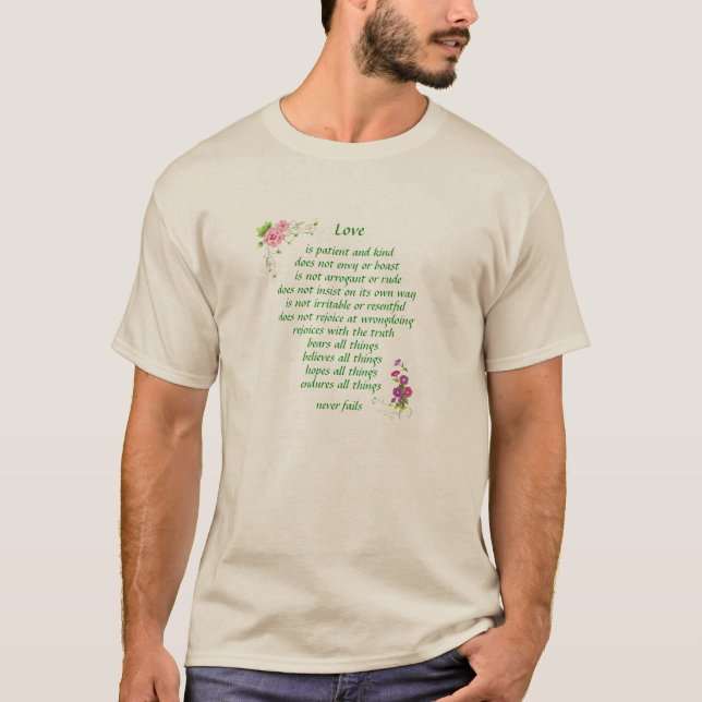 Camiseta O amor é o maior - Camisa-T (Frente)
