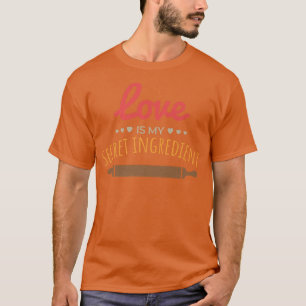 Camiseta O amor é o meu Cozinhar secreto conhecendo Baki