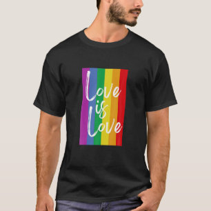 Camiseta O Amor É O Orgulho Bissexual Gay de Lésbica