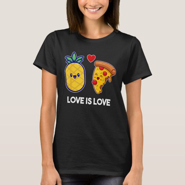 Camiseta O Amor É Orgulho Bonito Pizza 1 (Frente)