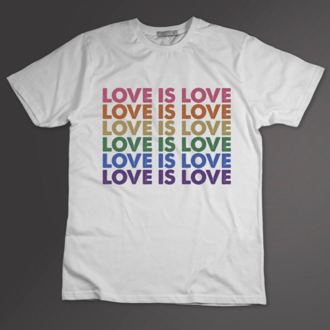 Camiseta O Amor é Orgulho gay LGBT Ally Rainbow LGBTQ (Criador carregado)