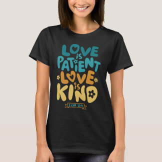 Camiseta O amor é paciente, o amor é tipo 1, corintianos 13