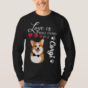 Camiseta O Amor É Propriedade De Um Tee Da Família Corgi T